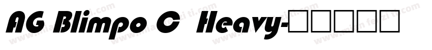 AG Blimpo C  Heavy字体转换